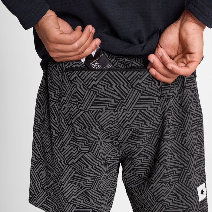 Saysky Reflective Pace 2 in 1 Shorts 5'' Black Reflective Lightning 1050 OMRSH20C1050