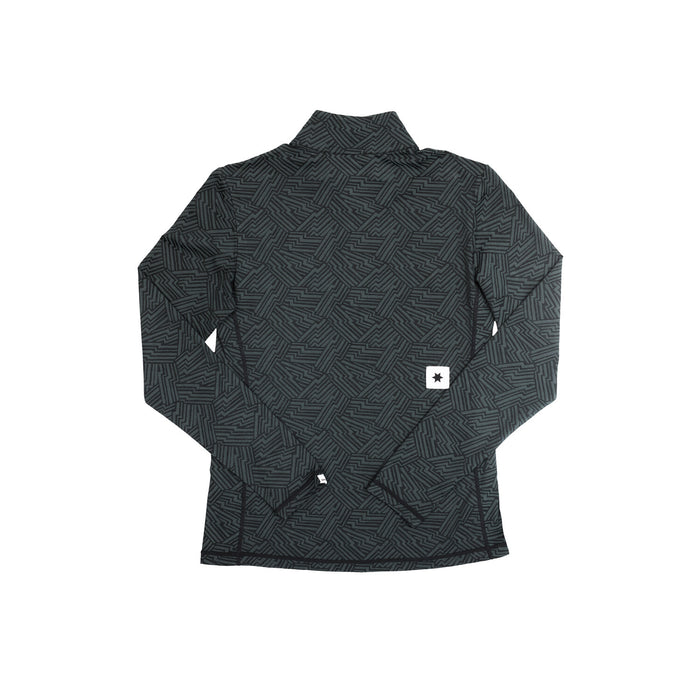 Saysky Reflective Pace Half Zip Long Sleeve Black Reflective Lightning 1050 OWRLS21C1050