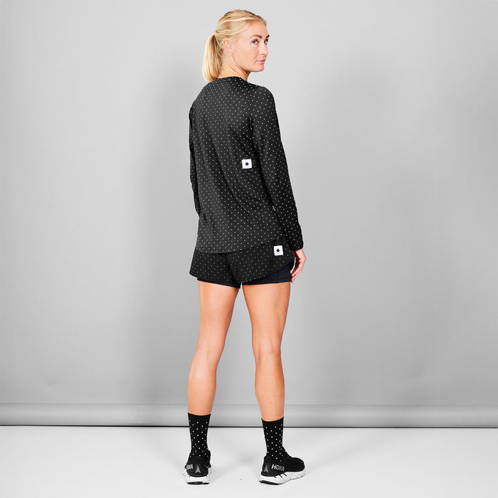 Saysky Reflective Polka Pace Long sleeve Black Reflective Polka 1018 MWRLS01C1018