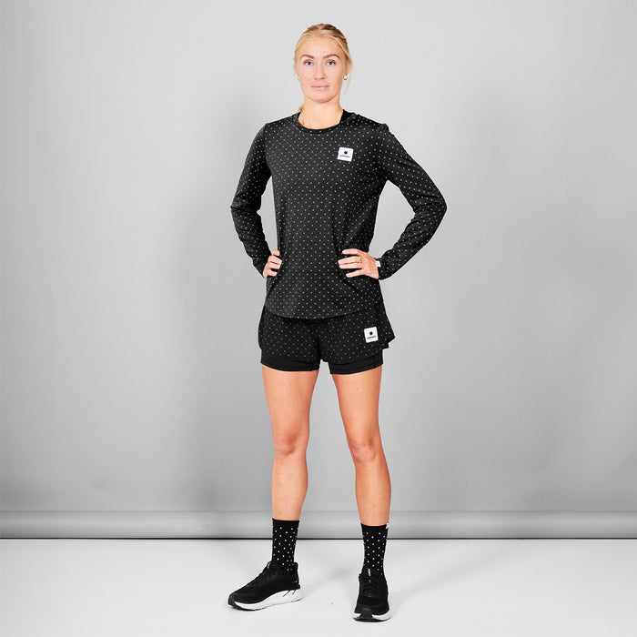Saysky Reflective Polka Pace Long sleeve Black Reflective Polka 1018 MWRLS01C1018