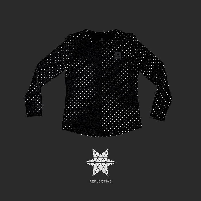 Saysky Reflective Polka Pace Long sleeve Black Reflective Polka 1018 MWRLS01C1018