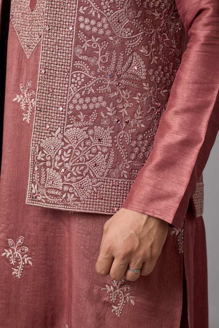 Regal Rosewood jacket kurta trouser set