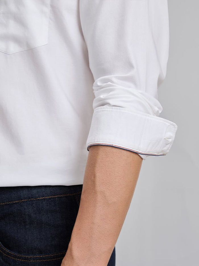 White Oxford Cotton Full Sleeve Shirt - Replay