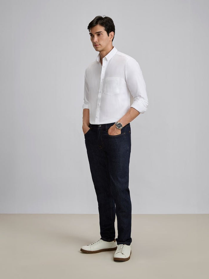 White Oxford Cotton Full Sleeve Shirt - Replay