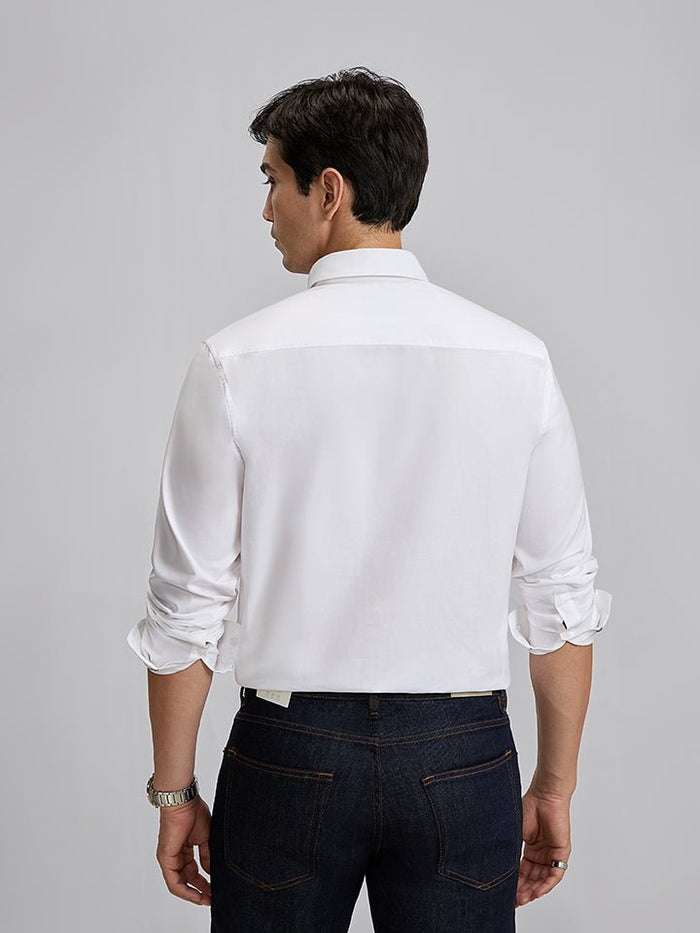 White Oxford Cotton Full Sleeve Shirt - Replay