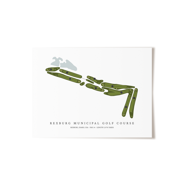 Rexburg Municipal Golf Course | Golf Course Map | Unframed