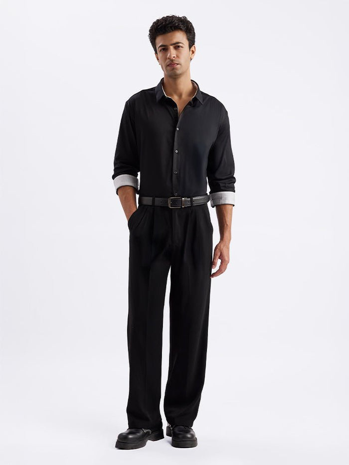 Rhythm Balck Giza Cotton Party Shirt