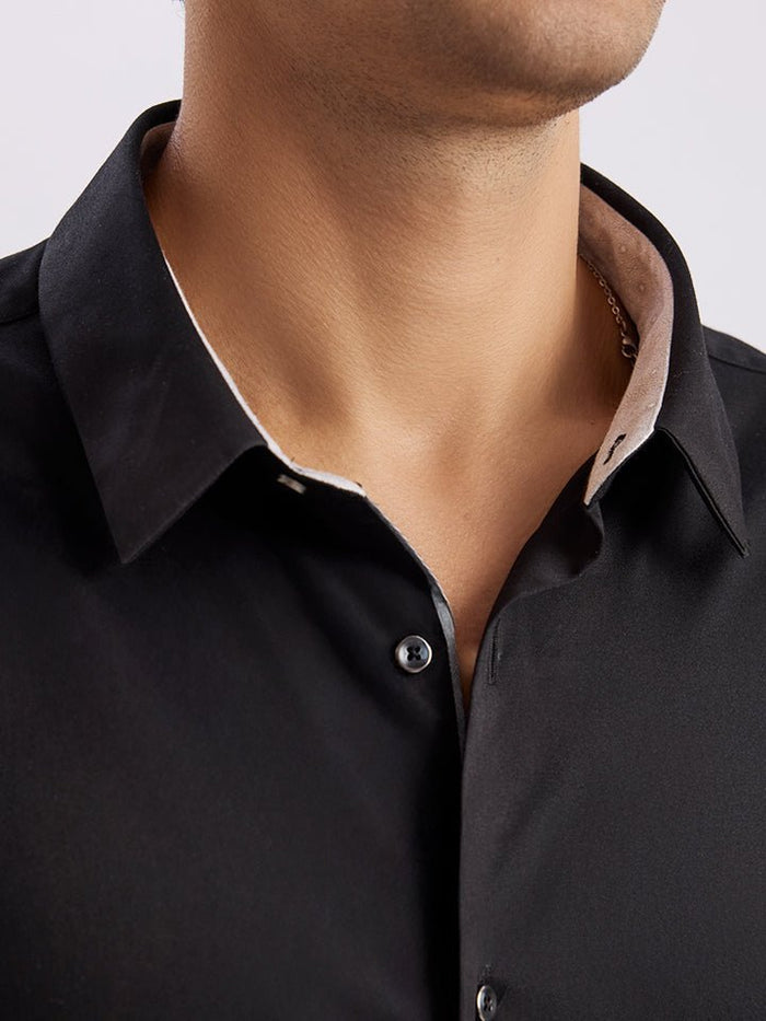 Rhythm Balck Giza Cotton Party Shirt