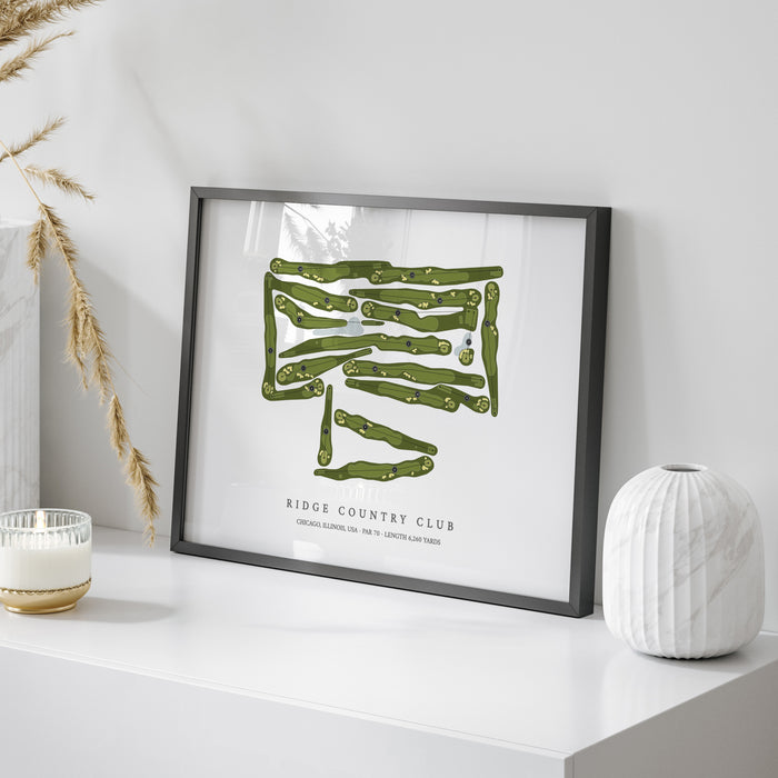 Ridge Country Club | Golf Course Map | On Table