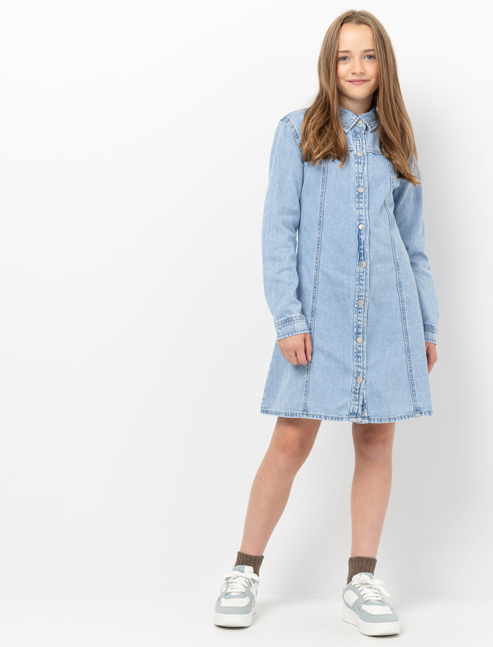 Robe en denim à manches longues pour ado fille