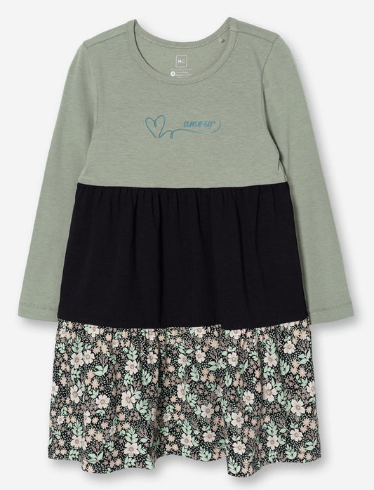 Robe étagée fleurie pour petite fille