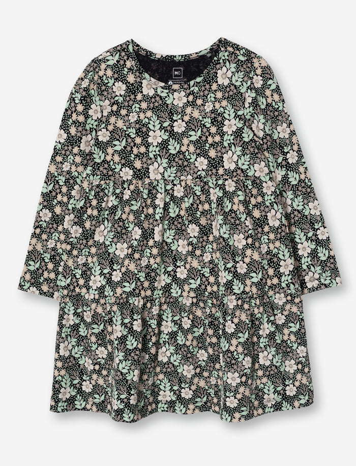 Robe étagée fleurie pour petite fille