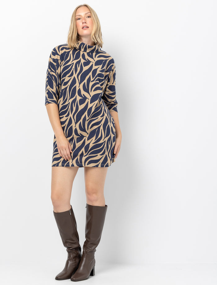 Robe imprimée à manches longues