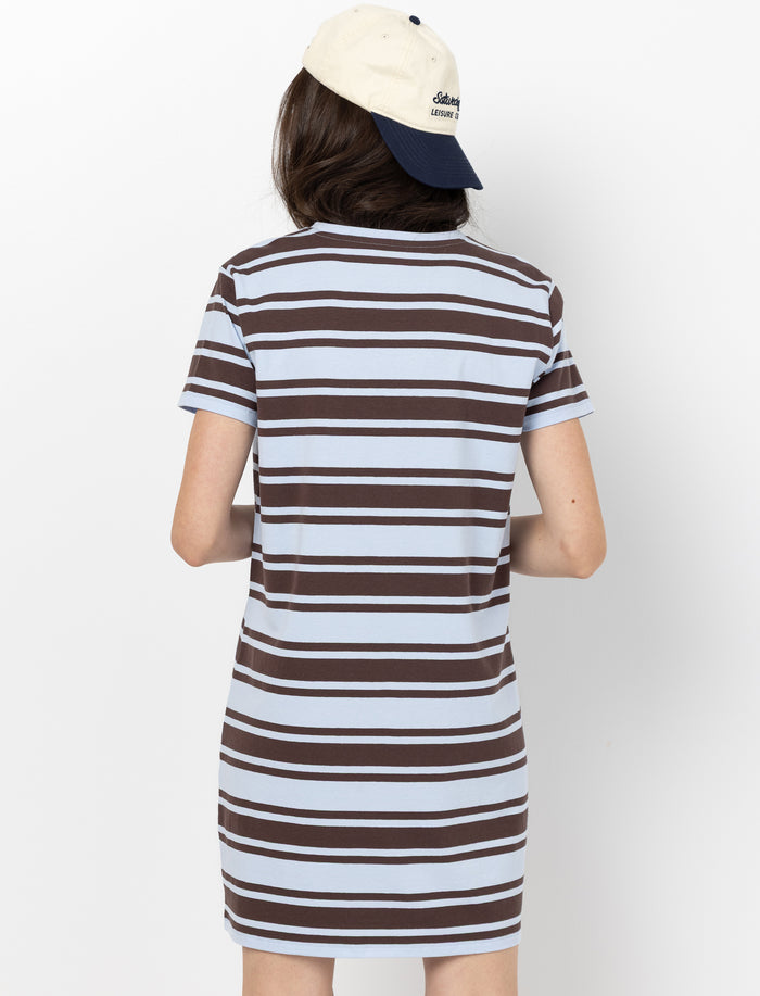 Robe t-shirt rayée pour femme