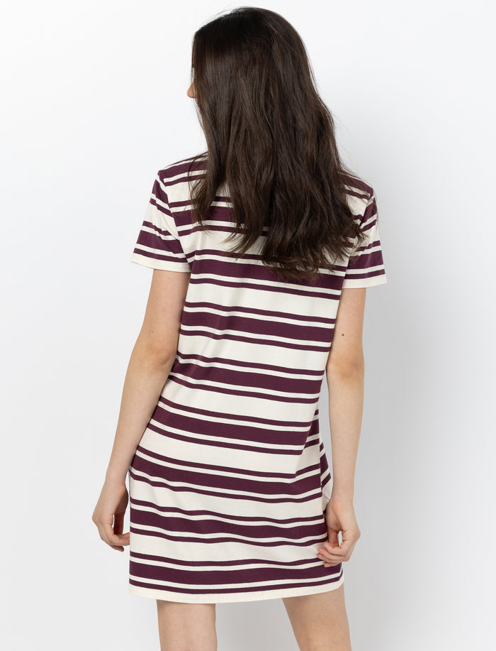 Robe t-shirt rayée pour femme