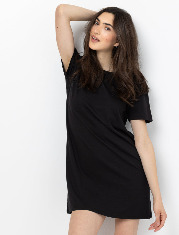 Robe t-shirt unie pour femme
