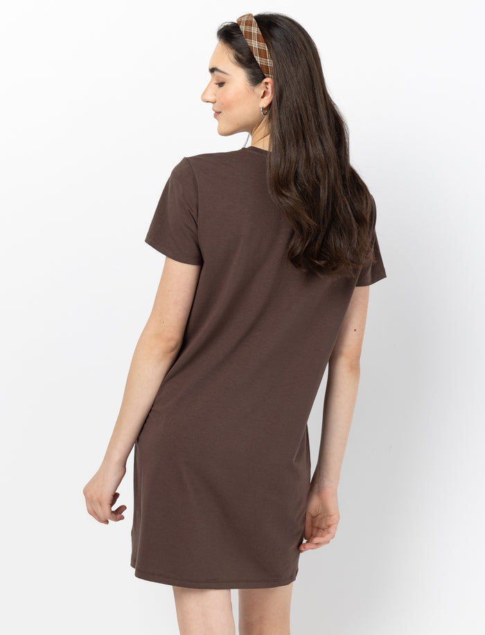 Robe t-shirt unie pour femme