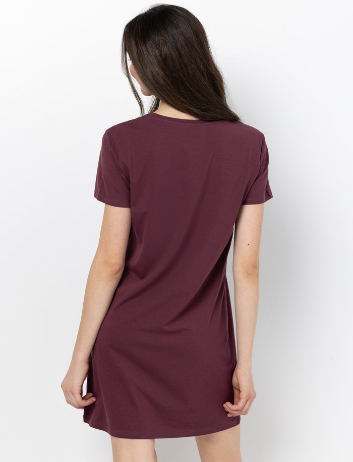 Robe t-shirt unie pour femme