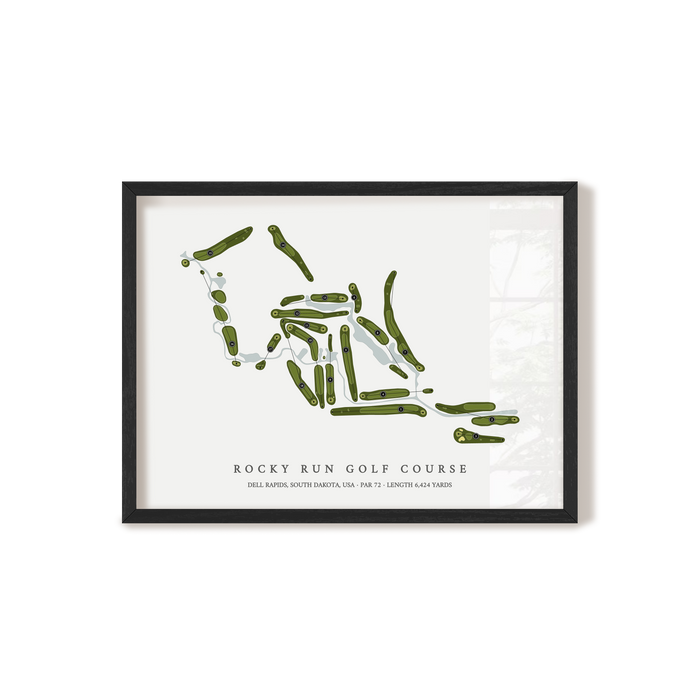 Rocky Run Golf Course | Golf Course Map | Black Frame