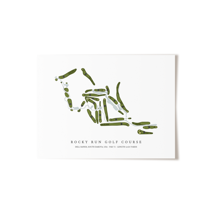 Rocky Run Golf Course | Golf Course Map | Unframed