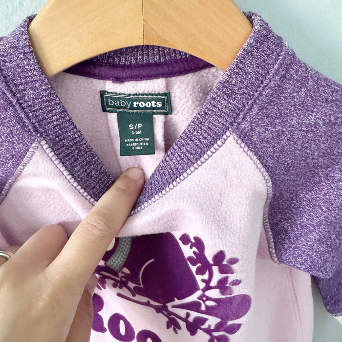 Roots / Pink x purple crew dress / 3-6M