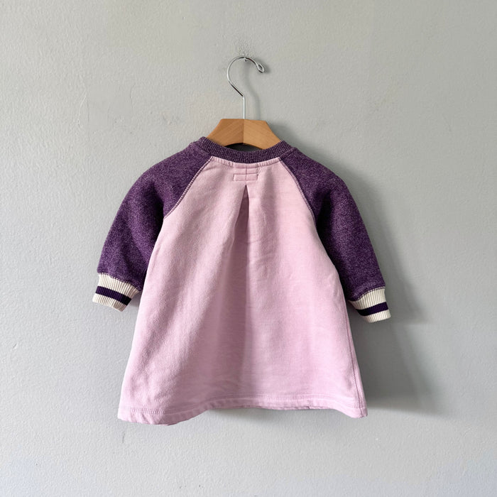Roots / Pink x purple crew dress / 3-6M