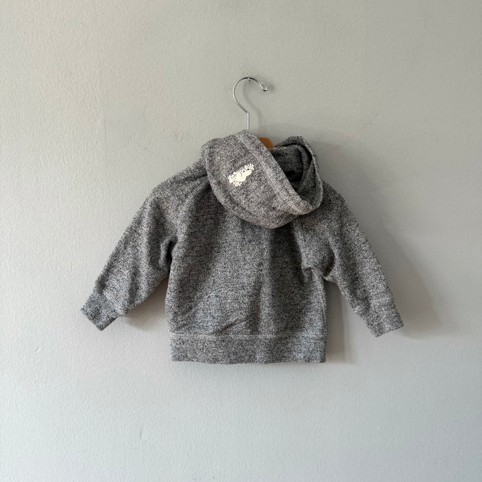 Roots / Salt & pepper x heart hoodie / 6-12M