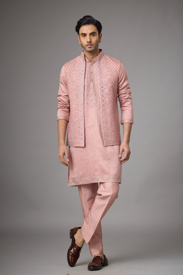 Rose Blush sangeet outfit for men