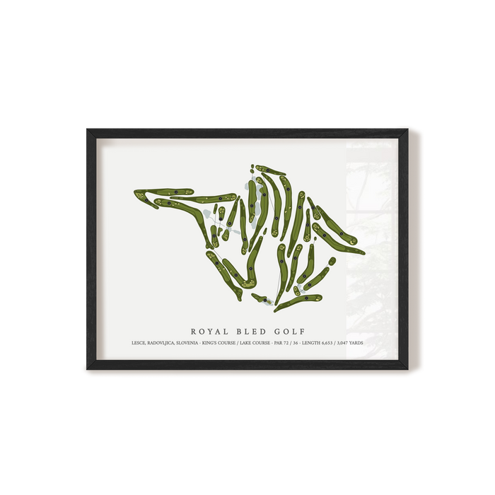 Royal Bled Golf | Golf Course Map | Black Frame