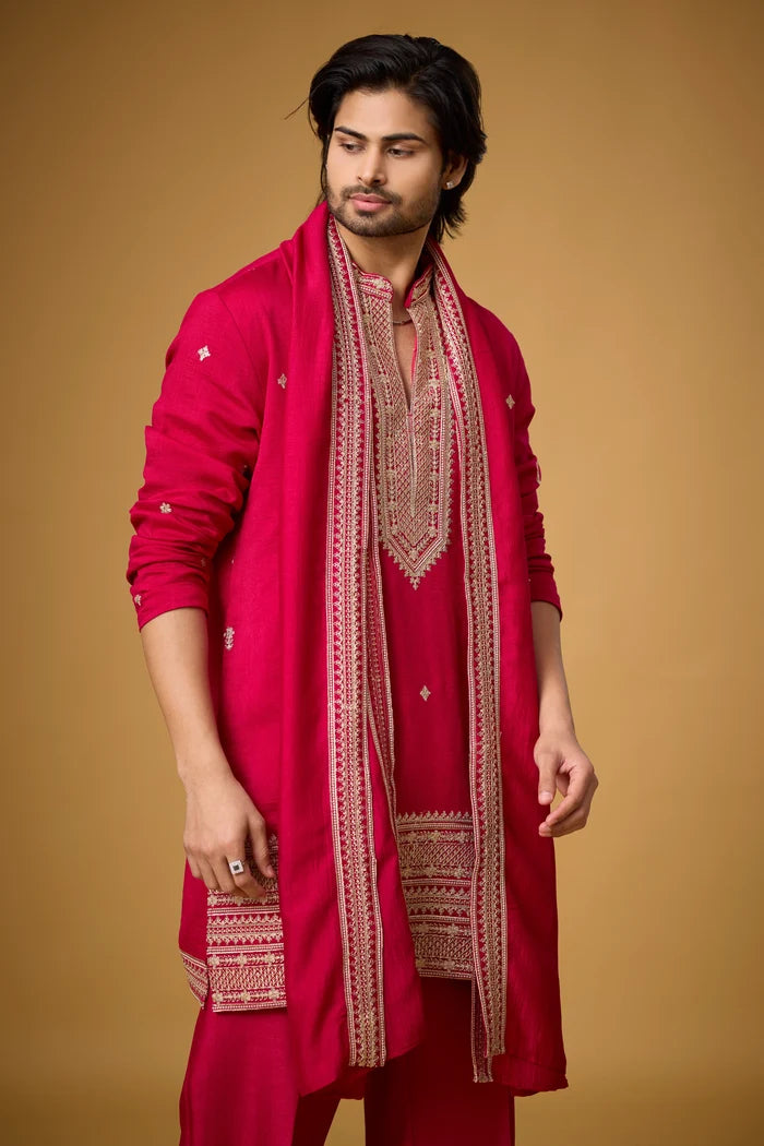 Buy Sangeet Kurta with Stole for Men Online India | Mahavir NX