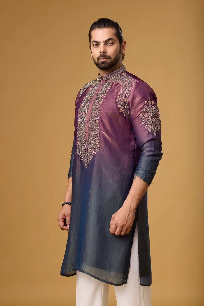 Buy Ombre Kurta Set for Men Online India | Mahavir NX