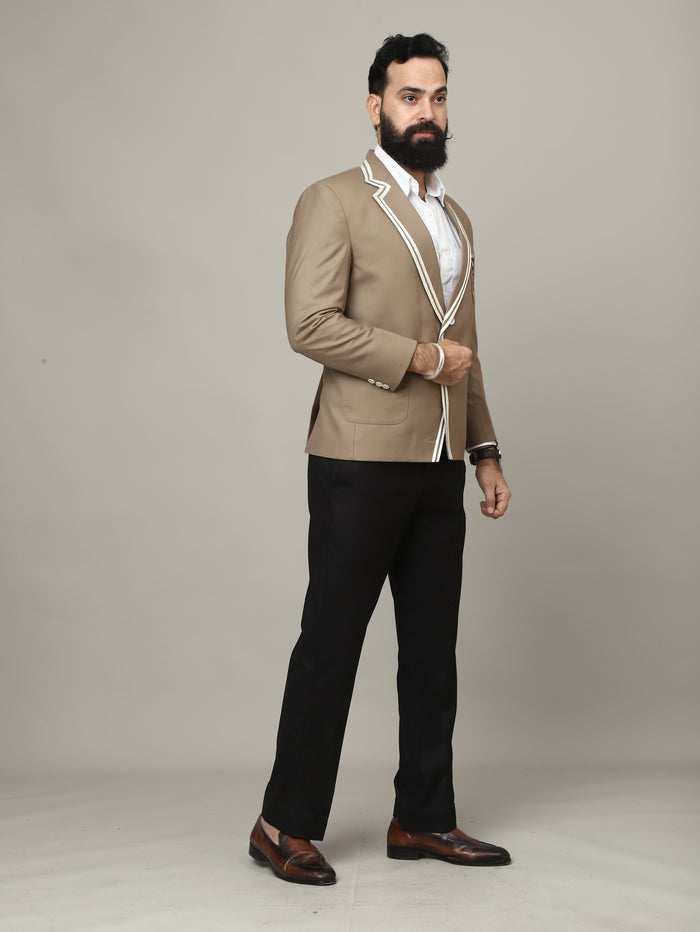 Royal Polo Embroidered Equestrian Crest Jodhpuri Blazer Set