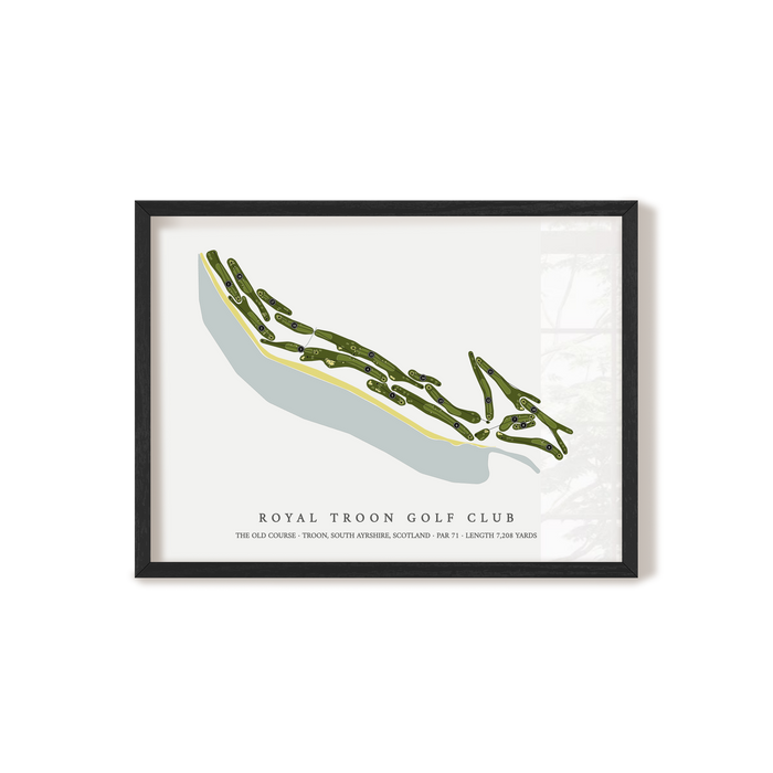 Royal Troon Golf Club | Golf Course Map | Black Frame