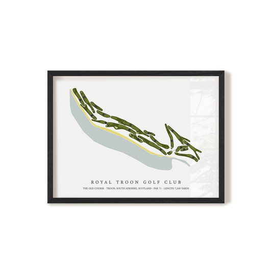 Royal Troon Golf Club | Golf Course Map | Black Frame