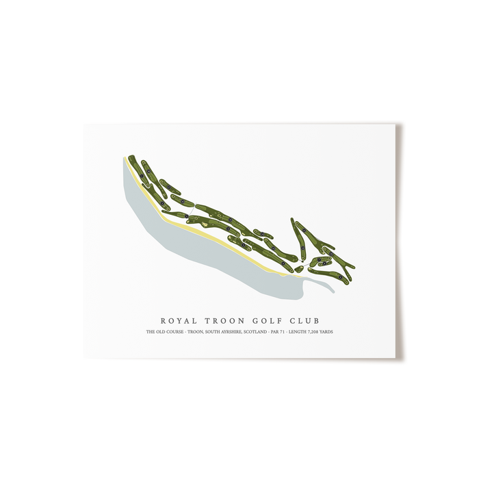 Royal Troon Golf Club | Golf Course Map | Unframed