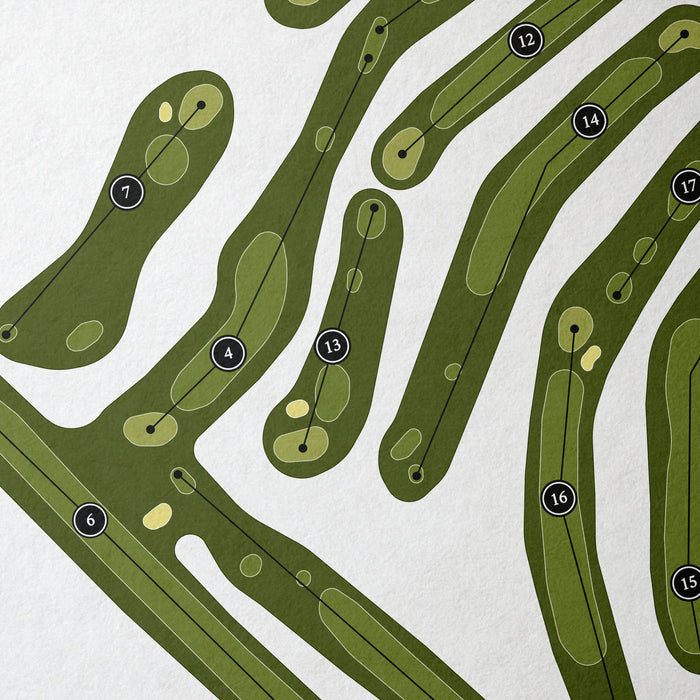 Rustic Glen Golf Course | Golf Course Map | Close Up