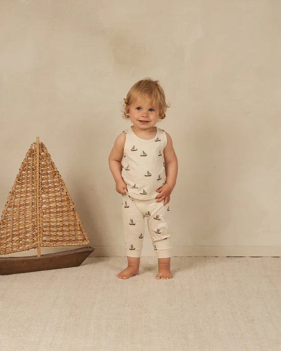 Rylee & Cru Tank and Slouch Pants Set - Sailboats
