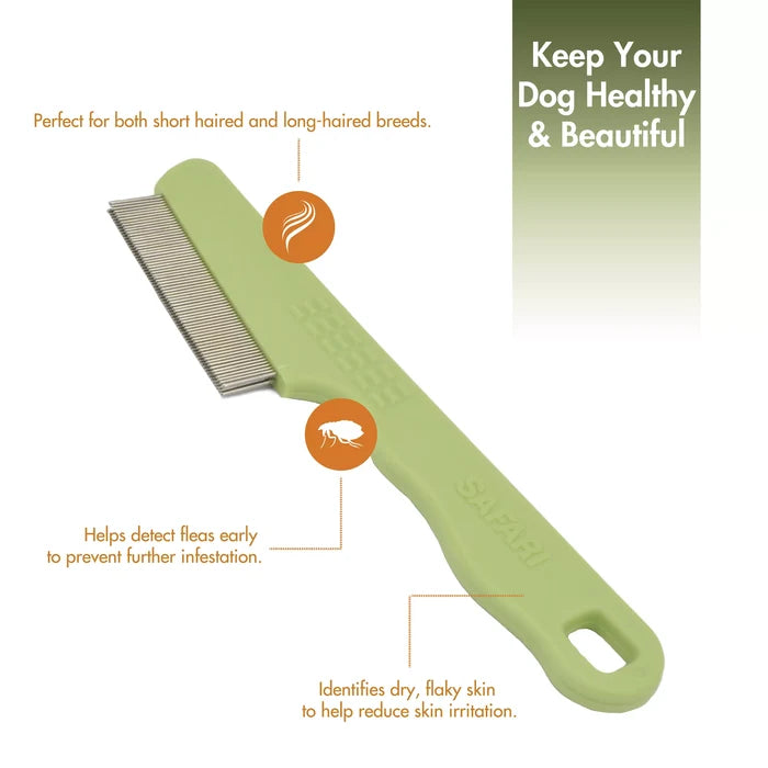 Safari Flea Comb-Double Row of Teeth