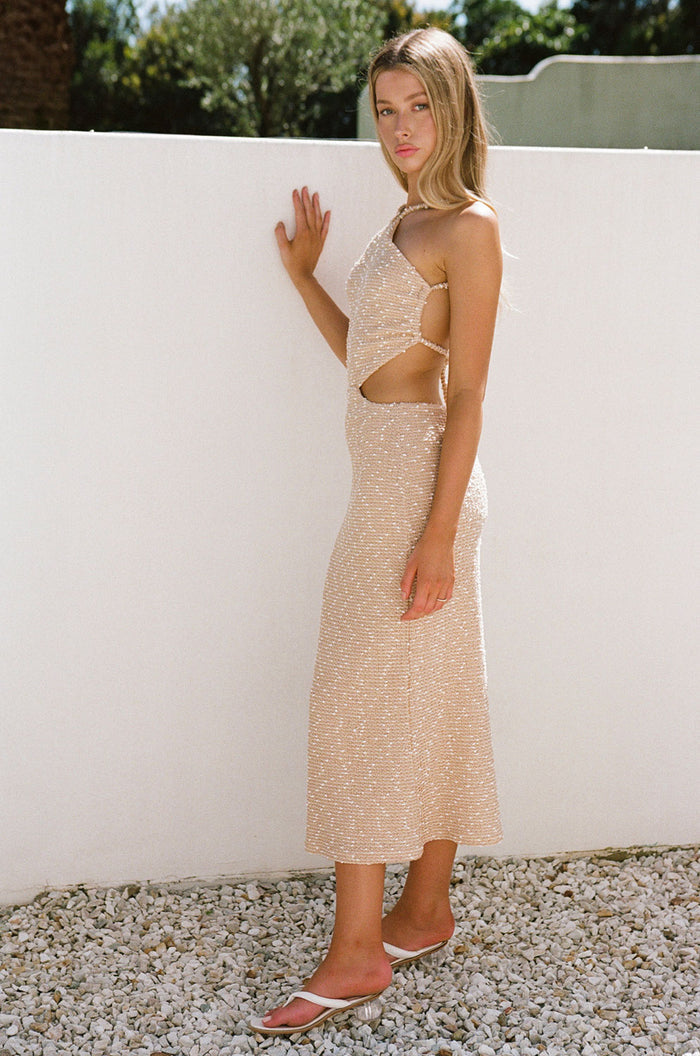 SAMPLE-Backless Amada Dress - Tan