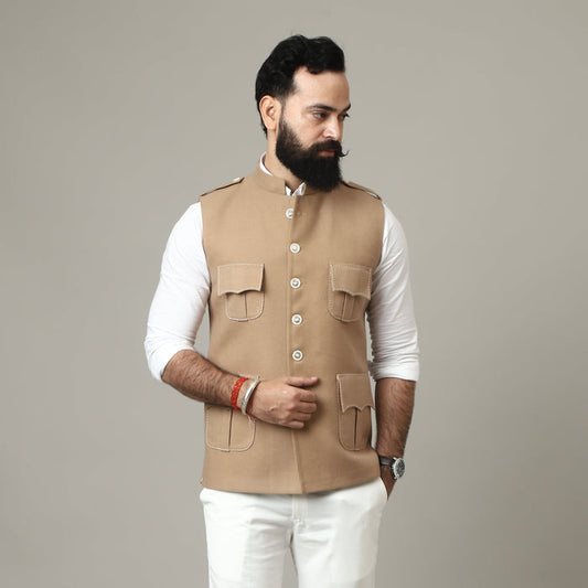 Sand Beige Tweed Royale Semi-Hunting Jacket