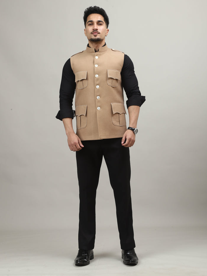 Sand Beige Tweed Royale Semi-Hunting Jacket