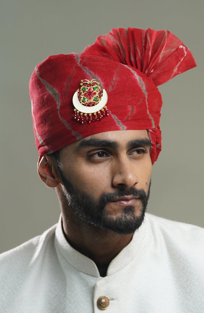 Sarpech White | Green | Magenta  Groom's wedding Accessories