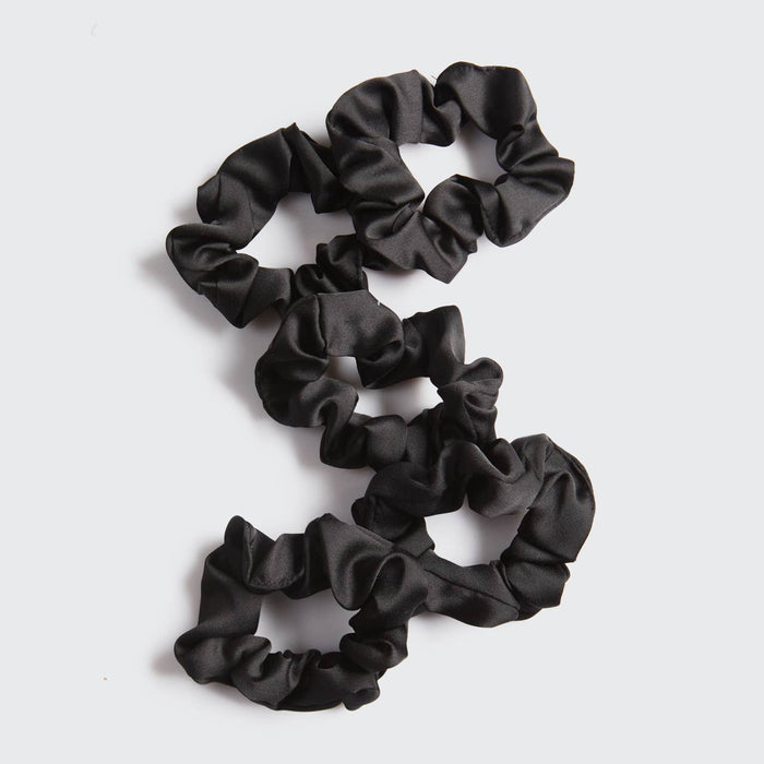 Satin Sleep Scrunchies 5pc - Blac
