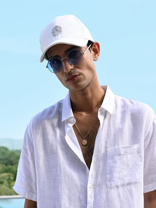 Scout - White Cotton Denim Baseball Cap