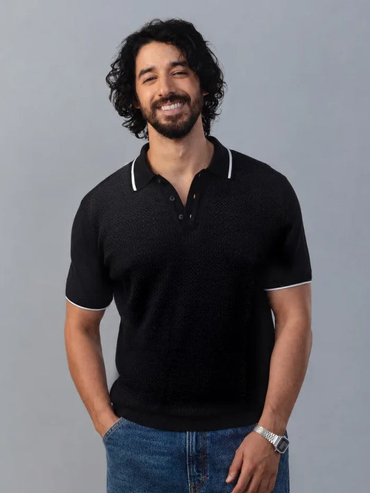 Script 100% Cotton Polo Tshirt