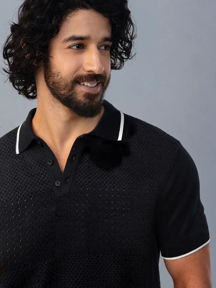 Script 100% Cotton Polo Tshirt