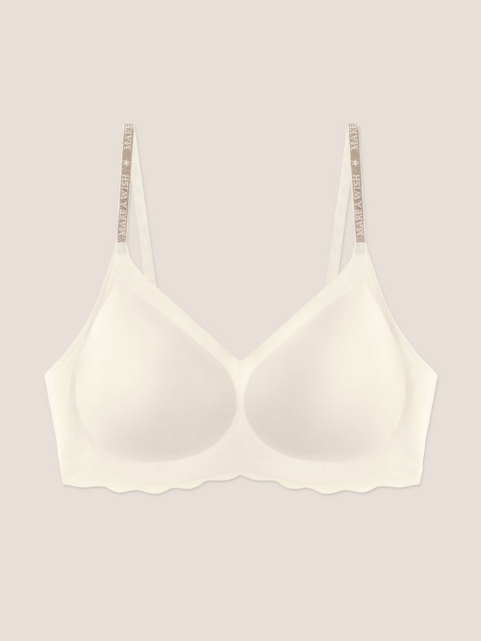 Seamless Shine Strap Deep V Bra - Smart Size