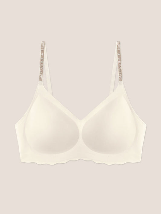 Seamless Shine Strap Deep V Bra - Smart Size