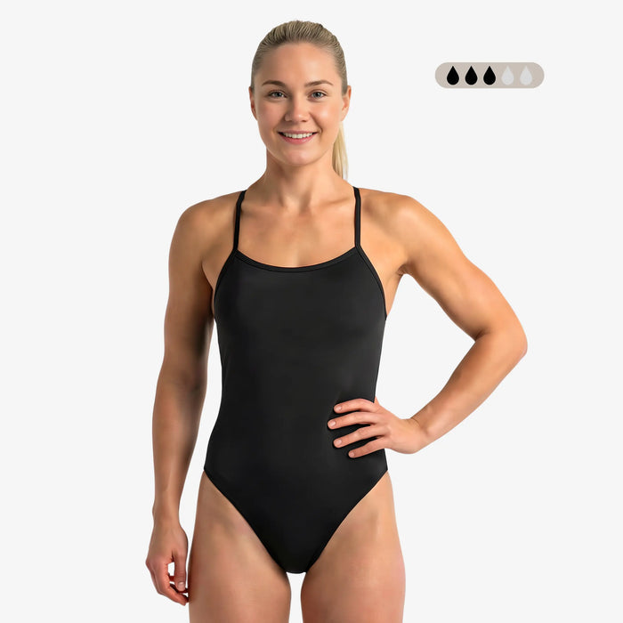 SecureFlo Onyx Tie-Back One Piece Period Swimsuit by Norca - Norca Athletic Swimwear