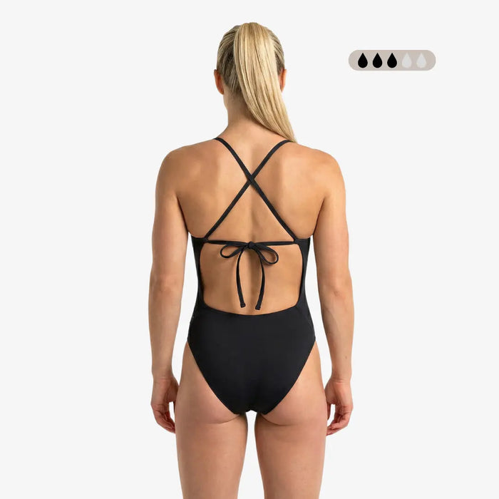 SecureFlo Onyx Tie-Back One Piece Period Swimsuit by Norca - Norca Athletic Swimwear